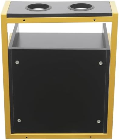 Bepritm Suspended Salon Station, Wall Mounted Salon Cabinet with 2 Drawers & Hair Dryer Stand, Wall Mounted Salon Storage Cabinet for Hair Salon, Bathroom, Bedroom (Gold+Black) - Image 4