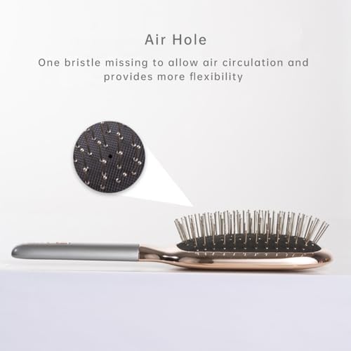 Melbang Hair Brush for Thick Curly Thin Long Short Wet or Dry Hair Adds Shine and Makes Hair Smooth Hair Comb Paddle Hair Brush for Men Women Kid (Silver) - Image 3