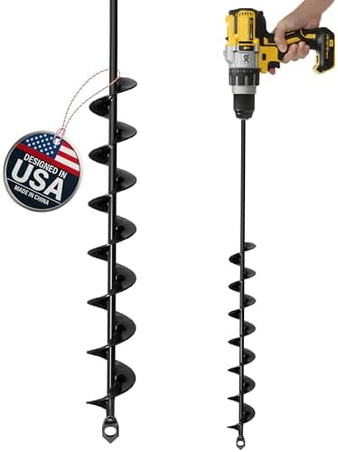 K-Brands Auger Drill Bit for Planting – 2 x 32 Inch – 3/8'' Hex Drive Drill by K-BRANDS