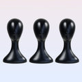 STUDIO LIMITED Plastic Mannequin Head Black 16 Inch 3 Pack for Wig Display by STUDIOLIMITED