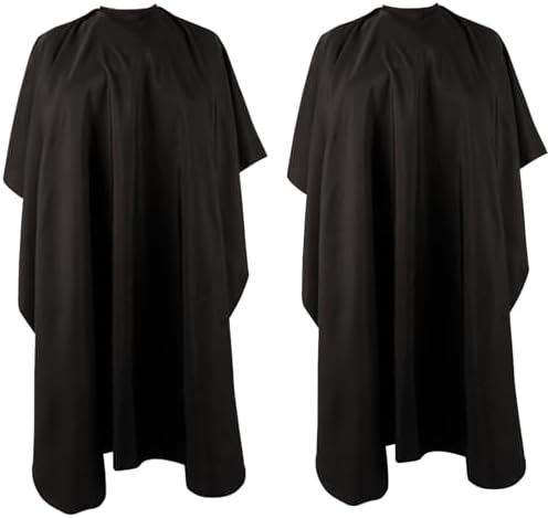 Professional Hair Cutting Cape(2 Pack), Salon Barber Cape with Adjustable Snap Closure by YELEGAI