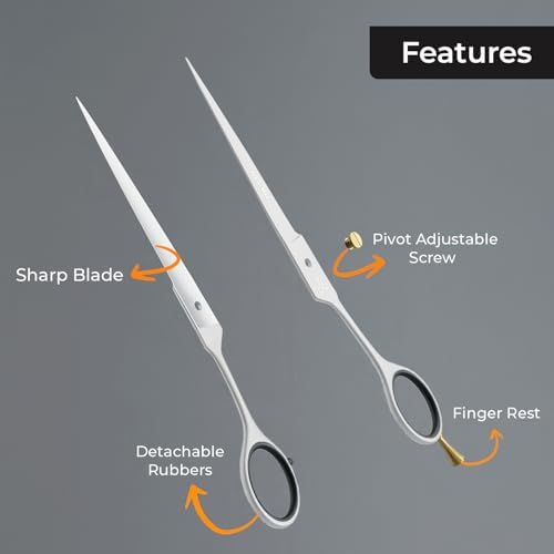 The Cut Factory- 6.5” Professional Hair Scissors - High Carbon 420 Stainless Steel Hair Cutting Scissors, Ultra-Sharp Barber Shears for Salon & Home (WHITE) - Image 6
