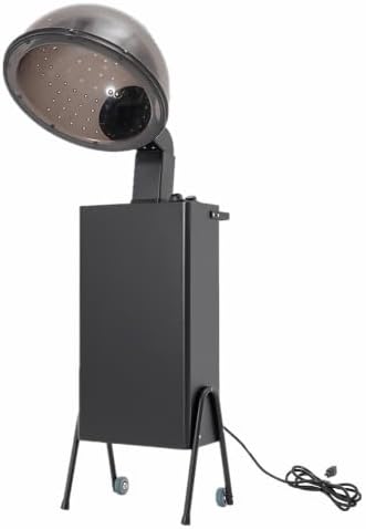 Hair Dryer, 1200W Professional Freestanding Hooded Hair Dryer with Wheels, Salon Hair Dryer Stand 3 Temp Settings for Hair Salons, Spa, Home by Unknown