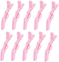 10 Pcs Alligator Hair Clip for Styling Sectioning - Salon Hair Clip for Thick Hair, Plastic Hair Styling Clip with Wide Teeth & Double-Hinged Design (Pink) by Unknown