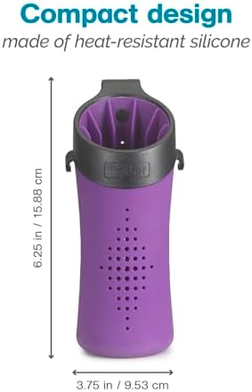 Polder High-Heat Silicone Hot Sleeve Cover for Flat Iron, Curling Iron, Hair Straightener, Portable Travel Pouch for Hot Hair Styling Tools, Organizer Sleeve for Travel or at Home Use, Purple - Image 2