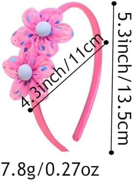 XIMA 11pcs Girls Pearl Flower Headbands,Non-Slip Hair Accessories for Kids - Image 6