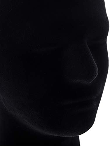 Hedume 2 Pack Mannequin Head Stand Model, Foam Black Velvet Male Wigs Display Model, Mannequin Manikin Head for Wig, Hat, Glasses - Image 2