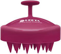 HEETA Scalp Massager Hair Growth, Soft Silicone Scalp Scrubber Shampoo Brush for Exfoliation, Dandruff Removal Head Massage Stress Relax, Wet & Dry Use for Thick Thin Curly Hair Care, Red by HEETA
