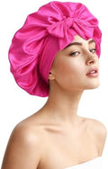 Silk Bonnet for Sleeping Satin Hair Bonnet Double Layer Adjustable Sleep Cap with Elastic Tie Band by BESTCHOICEFORYOU%EF%BC%81