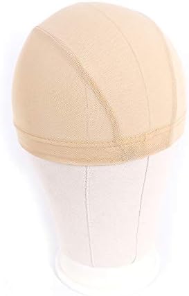 ZQIAN BEAUTY Mesh Dome Caps For Wig 6 Pcs Stretchable Beige Mesh Dome Wig Cap Breathable Spandex Wig Caps For Making Wigs (6 Pcs, Beige, L) - Image 6