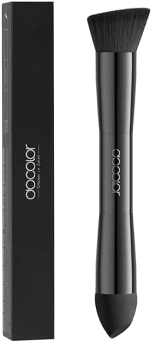 docolor Dual-Ended Hairline Powder Brush, Hair Contour Brush with Sponge Tip, Makeup Brush for Seamless Blending, for Hair Contouring, Root Touch-ups, and Beard Coverage Vegan & Cruelty-free by Docolor