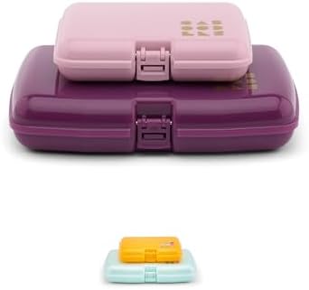Caboodles Care Pack + Lil Bit Set, Pink & Violet, Travel Organizers for Makeup, Snap-Tight Latch for Mess-Free Travel, Size, Compact (Pack of 3) - Image 2