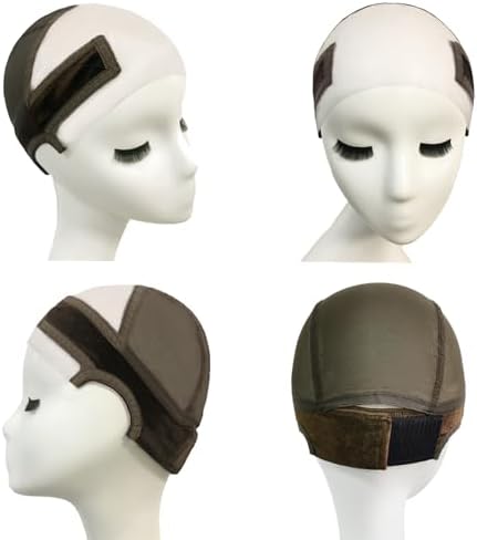Lace Wig Grip Cap for Women - 11x5 Transparent Lace Wig Caps with Adjustable Grip Band for Lace Front, Non Slip Cap for Glueless Wig Keeping Wigs In Place, Brown - Image 5
