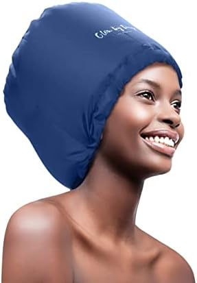 Glow by Daye Bonnet Hood Hair Dryer Attachment, At Home Hair Dryer Hood for Hand Held Hair Dryer, Extra-Large, Navy - Image 5