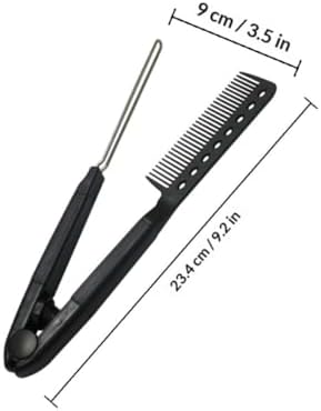 V-Shaped Hair Straightening Comb Professional Hairstyling Brush 9.2 Inches Tension Styling Tool For Salon Blowout Trimming Fine Thick Curly Hair No Heat Maneuvering Grip Portable - Image 2
