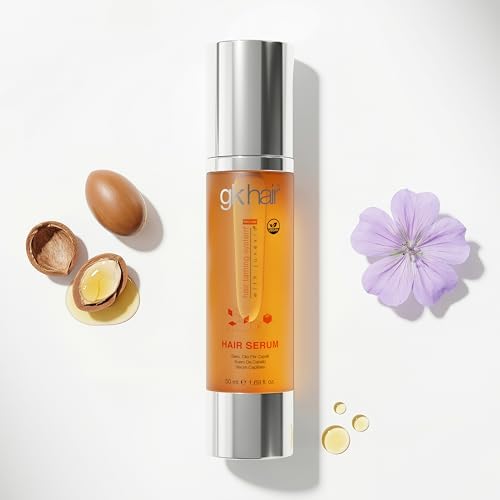 GK HAIR - Hair Oil Serum 1.69 Oz - Smooth Frizz Control & Shine Enhancement - Dry, Frizzy, Damaged & Dull Hair - Argan Oil Hair Serum with Plant Based Protein and Natural Silicones Lightweight Finish - Image 5