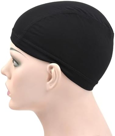 2 Pcs Wig Caps Bamboo Fiber Wig Cap Elastic Breathable Wigs Grip Cap Wig Liner Cap (Black) - Image 4