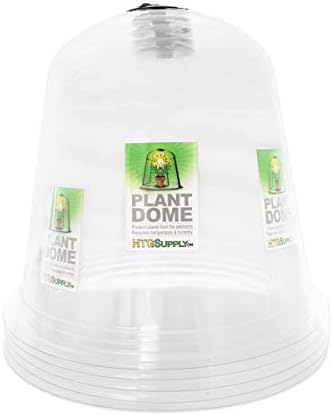 Garden Cloche Plant Protector Bell (5-Pack) - Reusable Vented Plastic Dome by HTGSupply