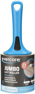 Evercare Jumbo Lint Roller, 60‑Sheet Extra‑Large Adhesive Roller with Blue Handle for Pet Hair & Lint by Evercare