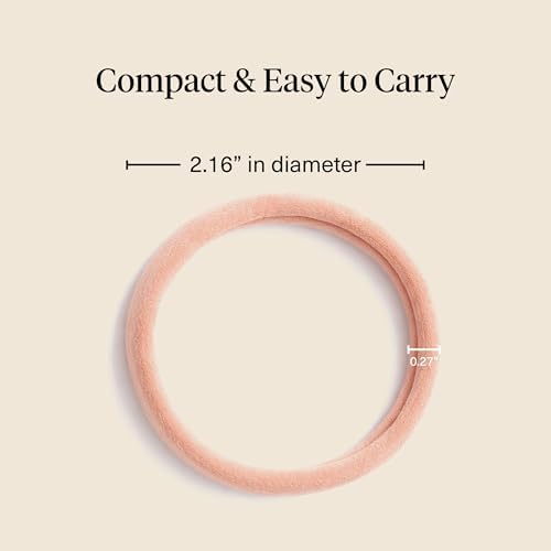 Kitsch Elastic Hair Ties No Damage | Stretchable Hair Bands - Blush 20pcs - Image 5