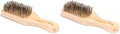 Diane Reinforced Boar Bristle Club Wave Brush for Men and Barbers – Hard Bristles for Thick to Coarse Hair – Use for Detangling, Smoothing, Wave Styles, Restore Shine and Texture (Pack of 2) by Diane