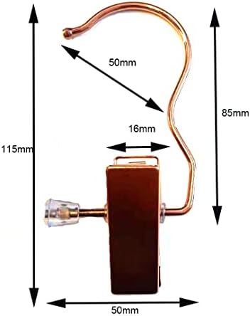 4.5 Inch Metal Boots Hanger, Rose Gold Clip Hangers for Shoes, Gloves, Hair Extensions, Wigs, Clothing Accessories, 12 Pack - Image 2
