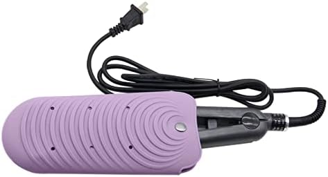 Heat Insulating Silicone Mat Pouch for Hair Styling Tools, Curling & Flat Irons Anti-Slip Travel Cover, Small Portable Straightener Pad for Curler Wands Storage, Hot Waver (Purple) by Huakaile