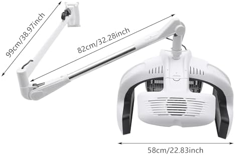 Wall Mount Hair Dryer, 1500W Professional Hooded Hair Dryer with 360°Rotatable Boom, Adjustable Time & Temperature Hairdressing Dryer, Multi-Functional Beauty Salon Equipment for Barber Shops - Image 2