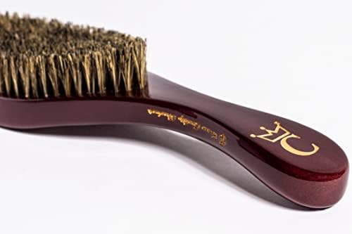 Original Curved 360 Wave Brush, MED-SOFT 100% Boar Bristle, Royal Burgundy - Image 3