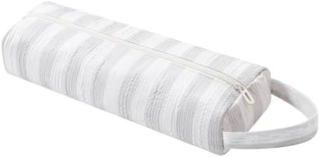 RSRSLEII Striped Hair Tools Travel Bag, Portable&Foldable, Gray&White by RSRSLEII