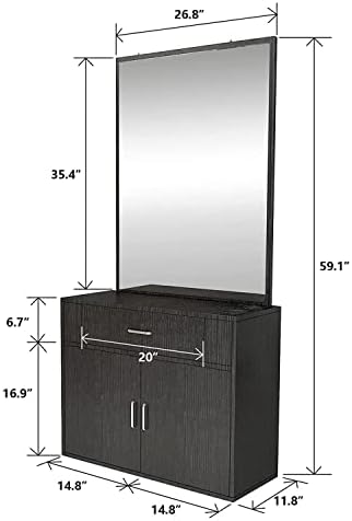 Artist hand Wall Mount Salon Station Styling Station Barber Beauty Spa Salon Equipment(Black) - Image 2