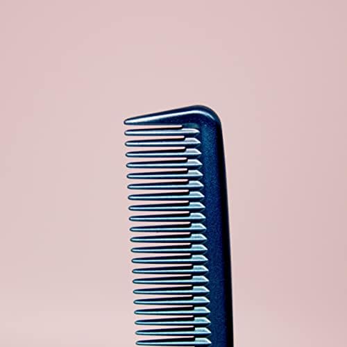 Pegasus MICOLOR 201, 7in Hard Rubber Hair Detangling/Trimmer Comb, Handmade, Seamless, Smooth Edges, Anti Static, Heat and Chemically Resistant, Wet Hair, Everyday Grooming Comb | Peines de goma dura - Blue - Image 7