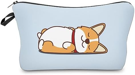 Deanfun Small Makeup Case - Cute and Waterproof Cosmetic Bag for Women(Corgi D5-55061) by Deanfun