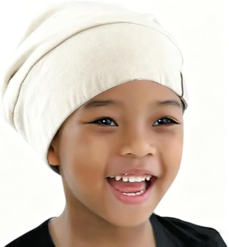 Kids Beanie Sleep Hats Bonnet for Child Curly Frizzy Hair Daily by ELIHAIR
