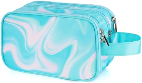 Teal Toiletry Bag for Girls, Travel Toiletry Bag for Teen Girls Cosmetic Bag Makeup Bag Waterproof Hanging Wash Bag Kids Toiletries, Green by Vipdeal