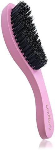 Boar Bristle Slick Back Hair Brush - Edge Control Hairbrush for Women Men by MANSHION