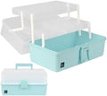 WEWLINE Sewing Storage Organizer Box 13-Inch Art Storage Box Craft Organizer 3-Layers with Handle Craft Art Bin Portable for Home School Office Travel by WEWLINE