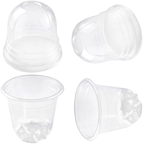 12PCS 3.8Inch Clear Seedling Pots with Humidity Domes and Drainage Holes - Image 4