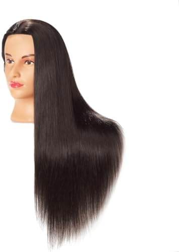 26"-28" Synthetic Fiber Hair Mannequin Head Styling Training Head Doll Head - Image 2