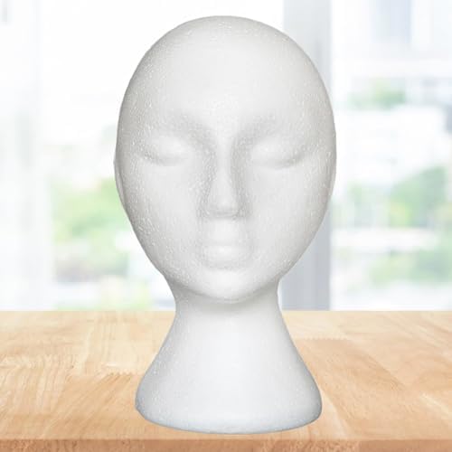 Head Stand,​Hat Jewelry Holder Smooth Surface Foam Mannequin Head - Image 2