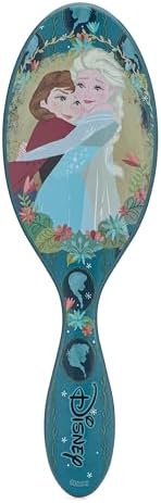 Wet Brush Original Detangler Hair Brush, Anna & Elsa (Disney Love), Ultra-Soft IntelliFlex Bristles, Detangling Bristles Glide Through Tangles (Wet Dry & Damaged Hair), Women & Men by WetBrush