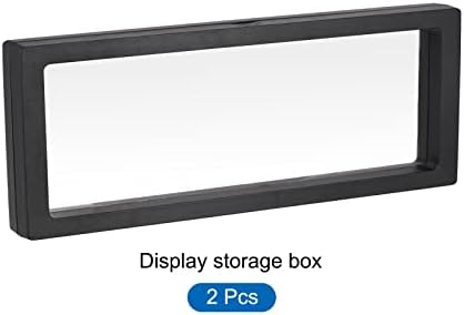 MECCANIXITY Floating Frame Display Holder Stand 3D Jewelry Display Box 11.81 x 3.54 x 0.79 inch Black for Ring Necklace Bracelet Earring Pack of 2 - Image 3