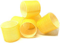6 Pack Super Jumbo Self Grip Hair Rollers Pro Salon Hairdressing - Big Curlers Create Volume For Long Hair (Yellow) by THE+UM24