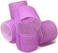 6 Pack Super Jumbo Self Grip Hair Rollers Pro Salon Hairdressing - Big Curlers Create Volume For Long Hair (Purple) by THE+UM24