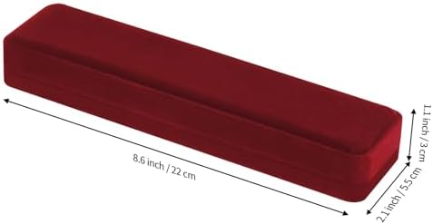 LETURE 2 Pieces Long Velvet Chain Necklace Gift Box Set, Bracelet Storage Case, Jewellry Display Box for Wedding, Engagement,Proposal, Birthday and Anniversary (Red-2pcs) - Image 2