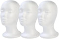 BALABALA 3 Pcs Foam Wig Head, Female Styrofoam Mannequin Hairpieces Stand Holder Cosmetics Model Head Wig Display for Style, Model, Display Hair, Hats, Hairpieces, Mask , Salon and Travel by BALABALA