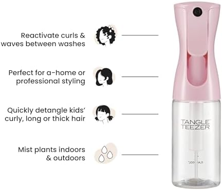 TANGLE TEEZER Travel-Size Fine Mist Spray Bottle, 6.1 oz, Millennial Pink - Image 4