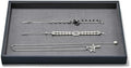 Grey Microfiber Flat Jewelry Catchall Display Organizer Tray by Woodten