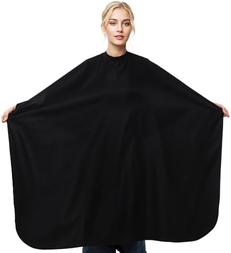 12 pcs Hair Salon Capes Waterproof Haircut Unisex Black Cape Barber Hair Cutting Cape with Snap Closure Hair,Coloring and Styling - Image 5