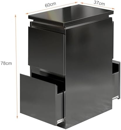Stainless steel Beauty Salon Storage Cabinet, 3 Drawers Barber Salon Station for Hair Stylist, Barber Salon Station Styling Station Equipment, Barber Shop Beauty Spa Tattoo Tool Storage Cabinet - Image 2